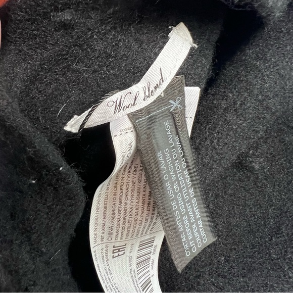 Wool blend women’s black wool beret L75-14 - Picture 4 of 5